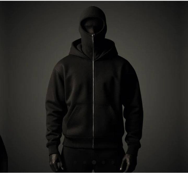 Men’s Full Sleeves Zipper Hoodie with Built-In Mask