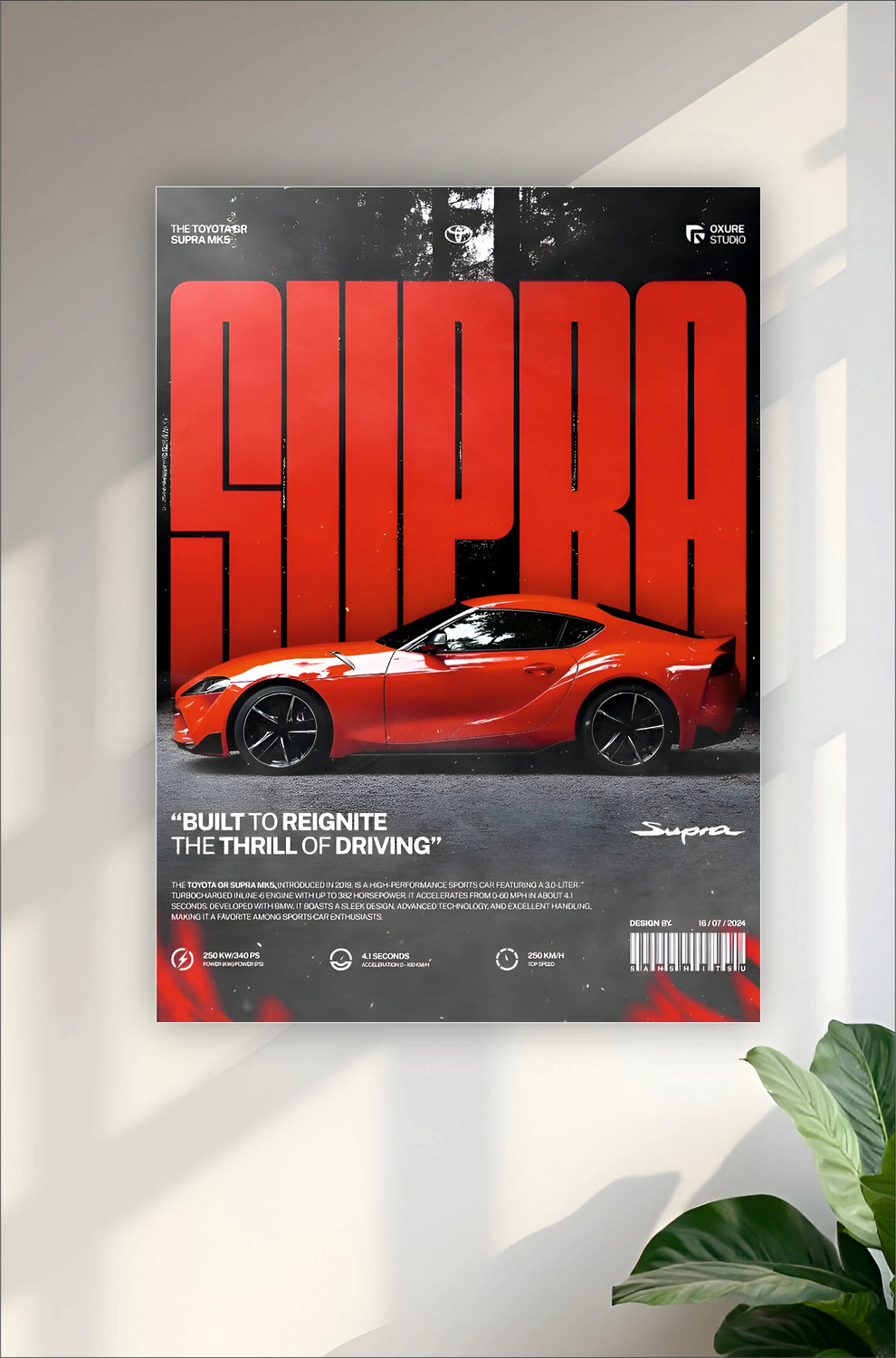 SUPRA Car Poster || Car Poster