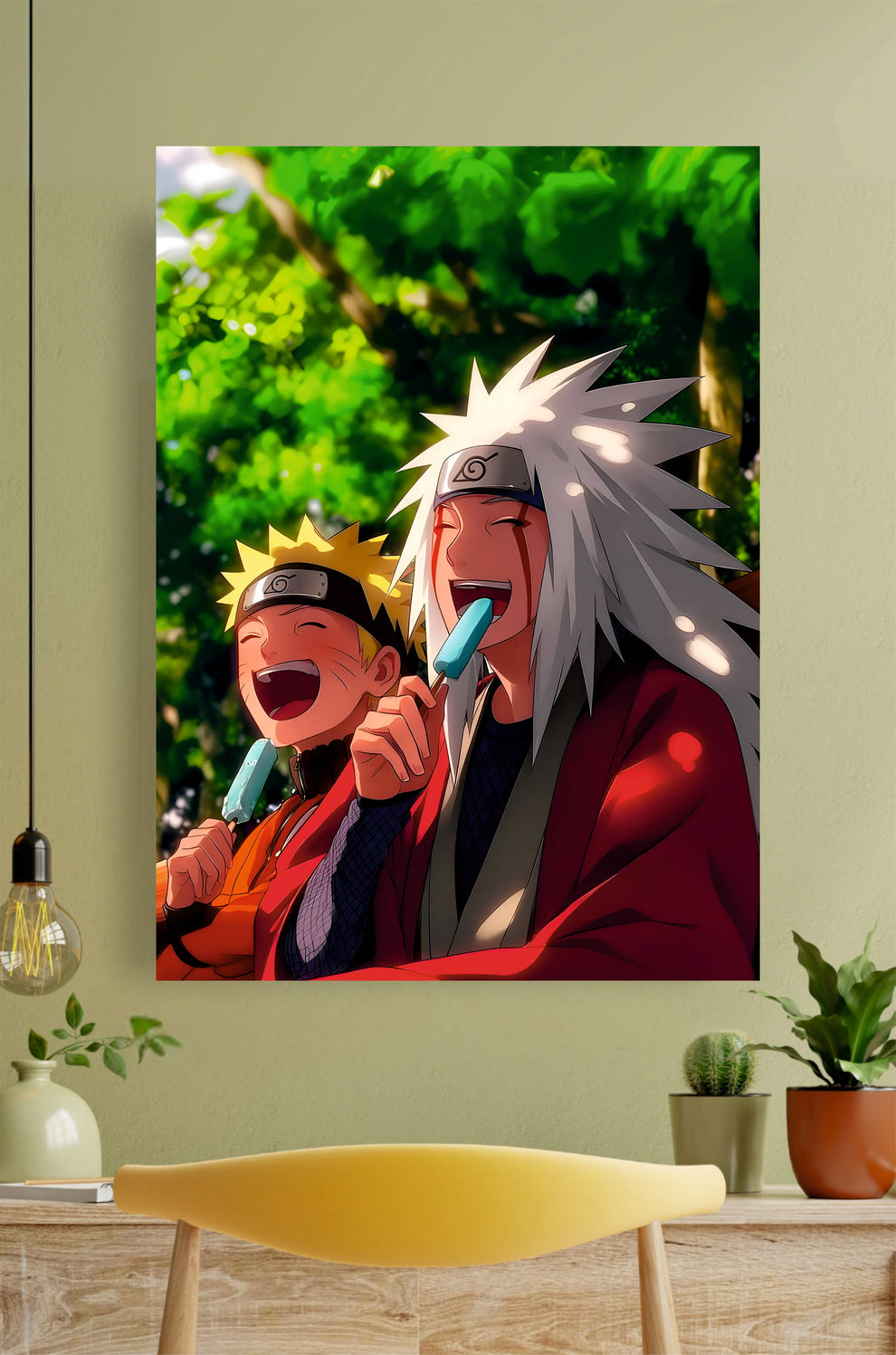 🎁 Naruto Jiraiya and Popsicle Poster || Naruto Posters (100% off)